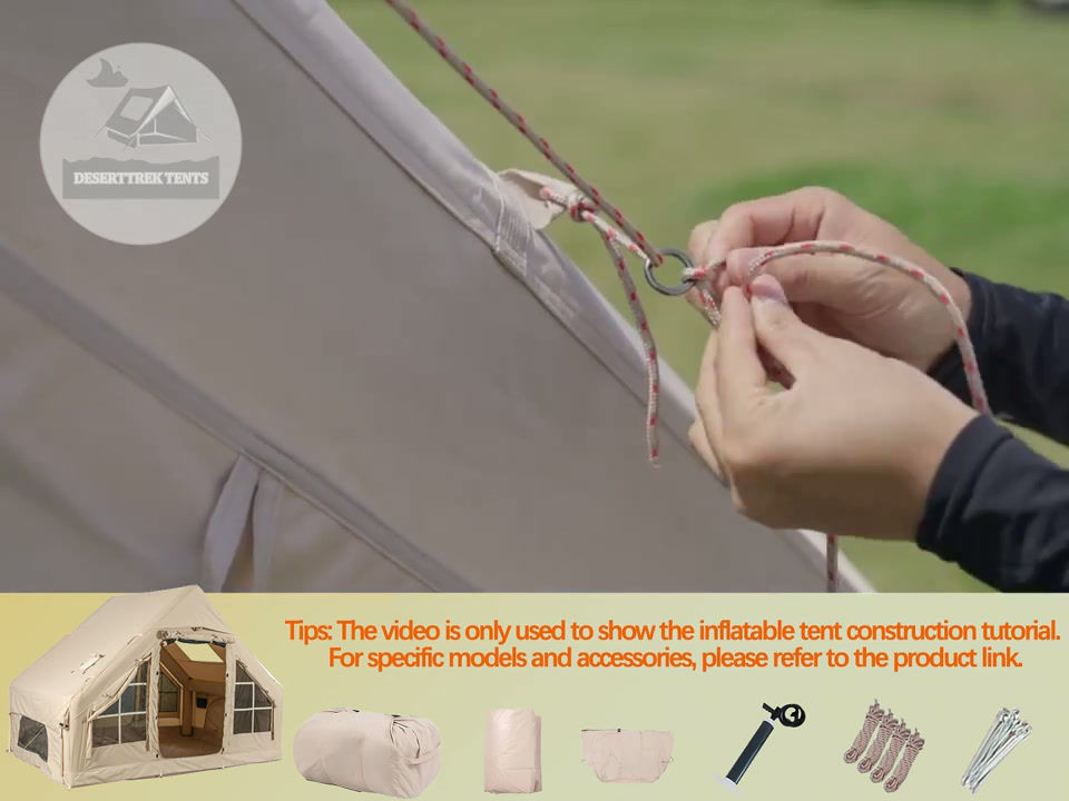 Thumbnail: Inflatable Tent for Camping with Hand Pump Blow Up Tent Glamping 4 Season