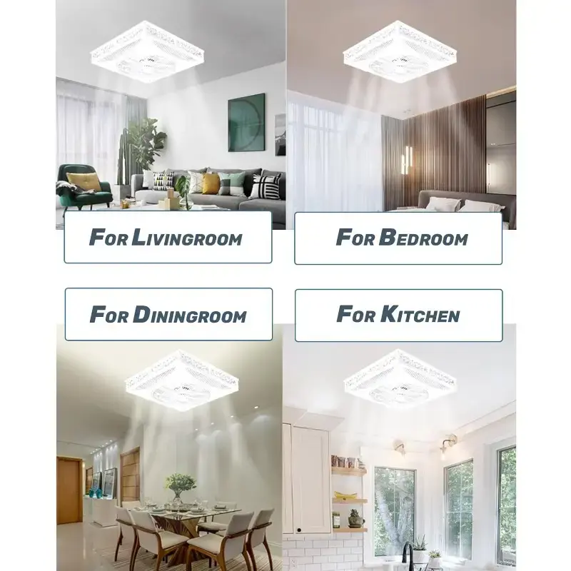 Thumbnail: Modern LED 35.56cm Fan Ceiling Lighting - 90 Watt | Low Noise LED Ceiling Fan fo