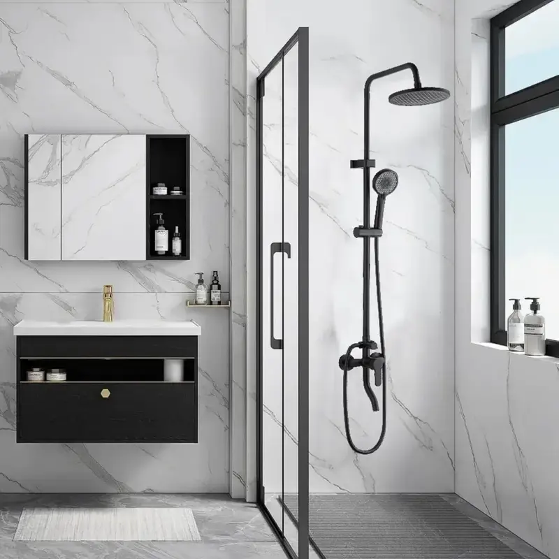 Thumbnail: V.MAX MODI 304 Stainless Steel Shower System - 5-Function Handheld & Top Spray
