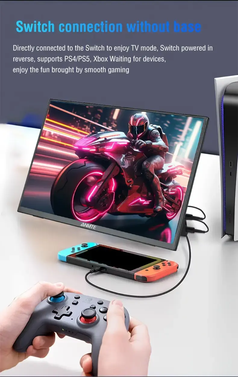 Thumbnail: Atotech 16 Inch Portable Monitor 1200P HDR 16:10 Low Blue Light for Xbox
