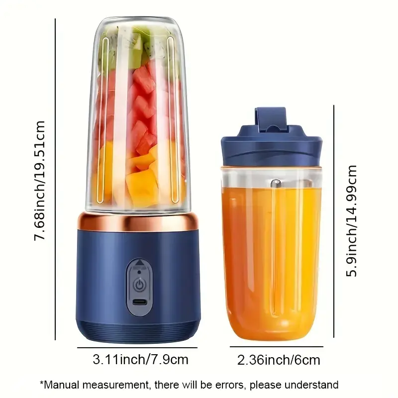 Thumbnail: Portable Multi-Function Juicer with Rechargeable Battery - Compact Food-Grade PP