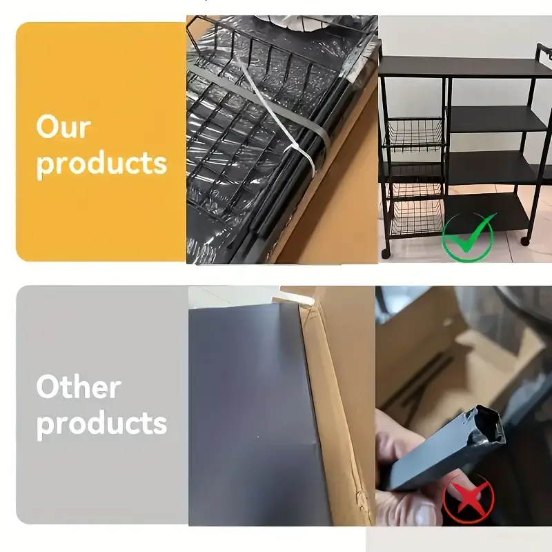 Thumbnail: Kitchen Floor-standing Multi-layer Storage Rack, Movable Storage Rack