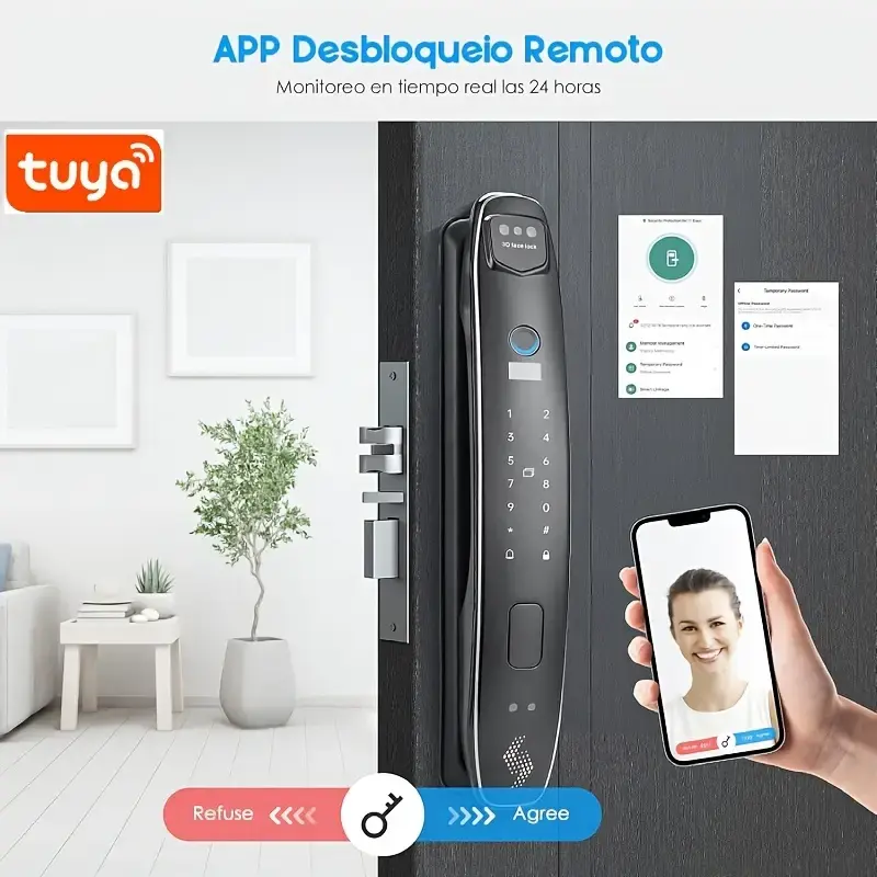 Thumbnail: System: 3D Face Recognition Heavy-Duty Automatic Deadbolt Lock with Keyless Entr