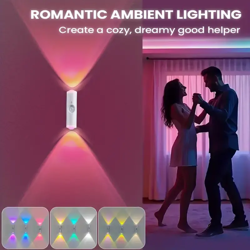 Thumbnail: Rechargeable Cat Eye RGB Wall Light LED Night Light, with Motion Sensor Wall Lig