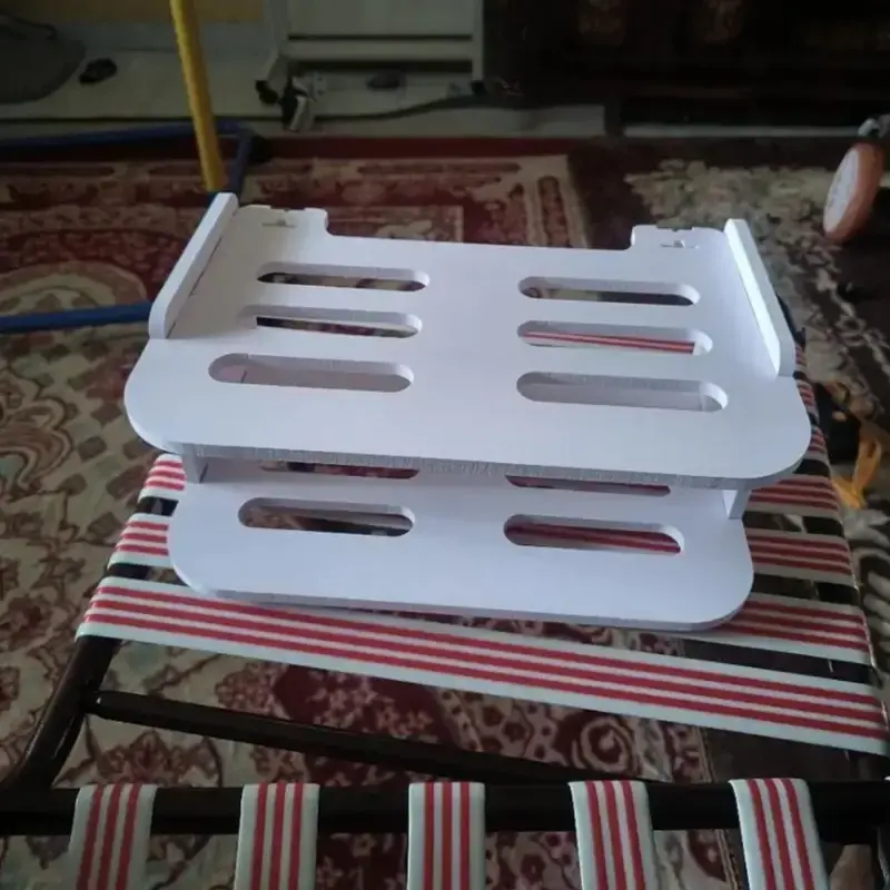 Thumbnail: 1pc Space-saving Wall Mount, PP Material, Router and TV Set-top Box Storage Rack