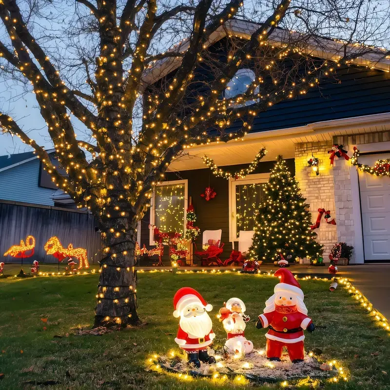 Thumbnail: 32/22/12m 8-Mode Outdoor String Lights with 12 Modes, Plug-in Indoor/Outdoor