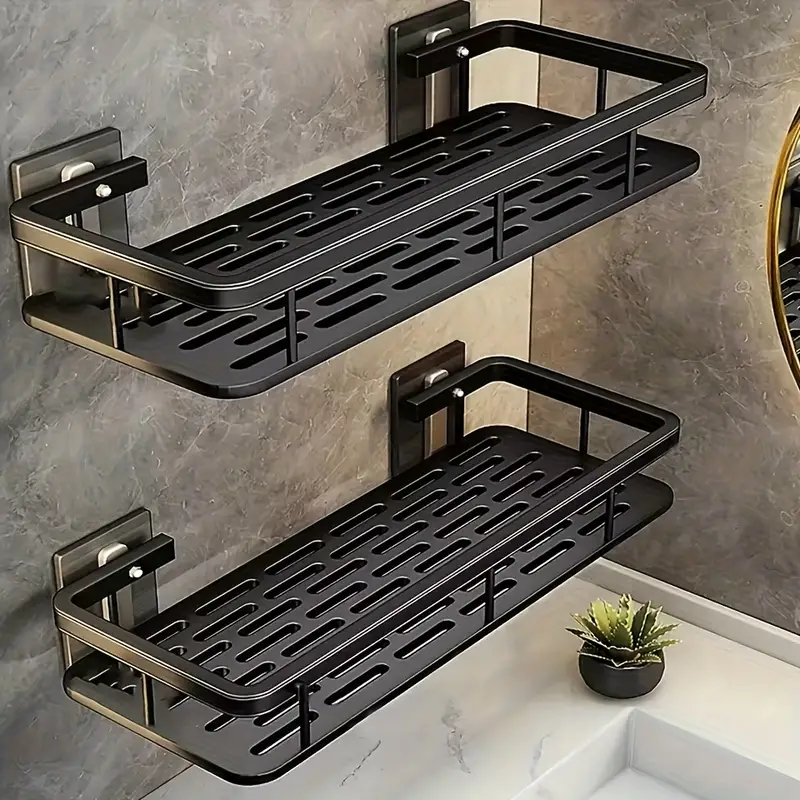 2pcs, Wall-Mounted Shower Stand