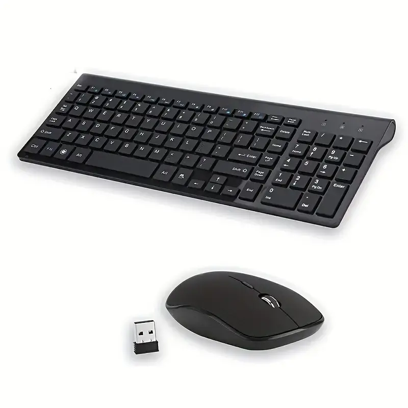 Thumbnail: USB Full Size Wireless Keyboard and Mouse Combo 2.4Ghz Silent Keyboard and Mouse