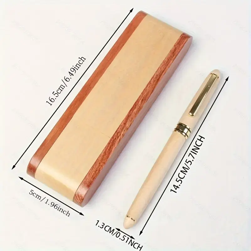 Thumbnail: Customized Maple Wooden Signature Pen with Engraved Name, Inspirational Messages