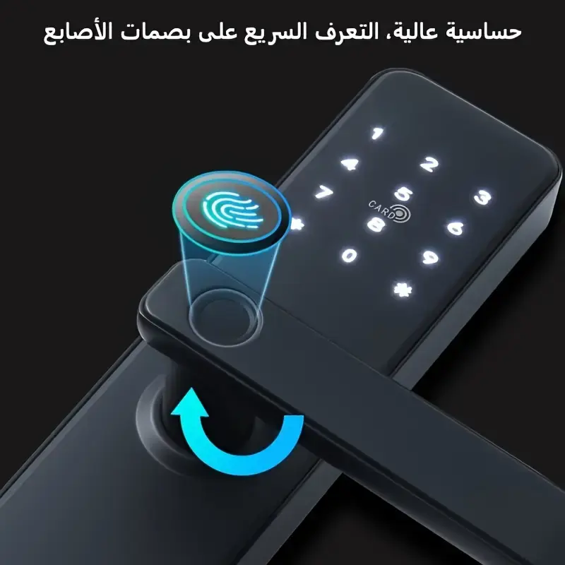 Thumbnail: GearZone Smart Door Lock with Fingerprint, Digital Code, Magnetic Card & Mobile 