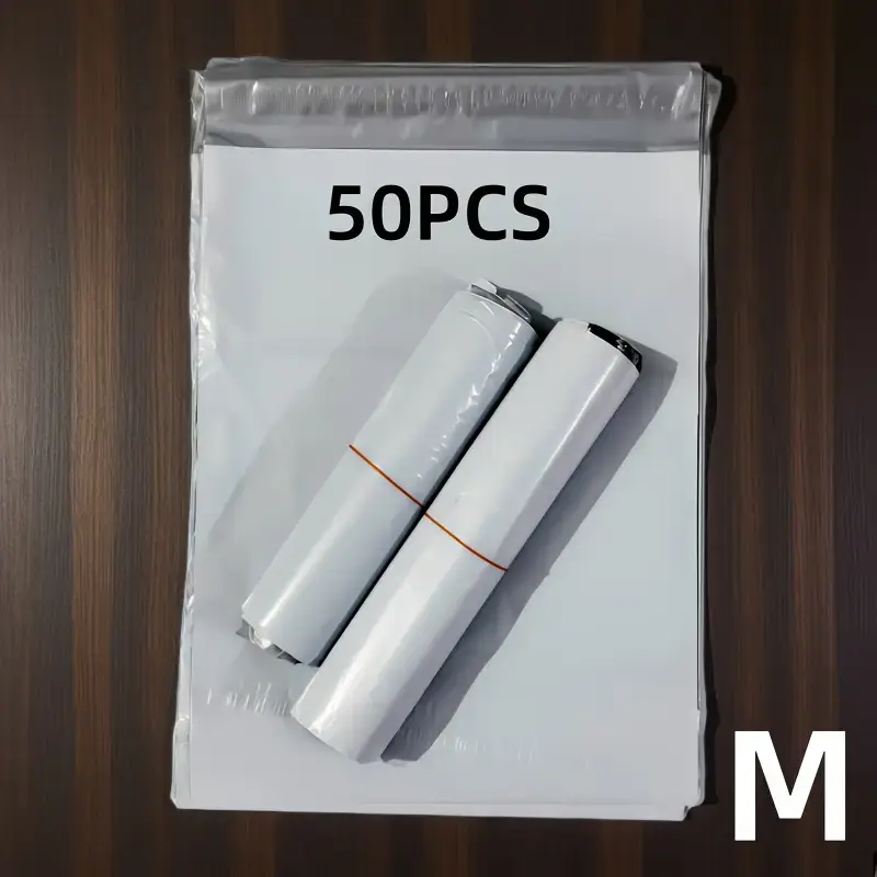 Thumbnail: 50 White Courier Bags, Envelopes for Storage and Transportation, Self-Adhesive P