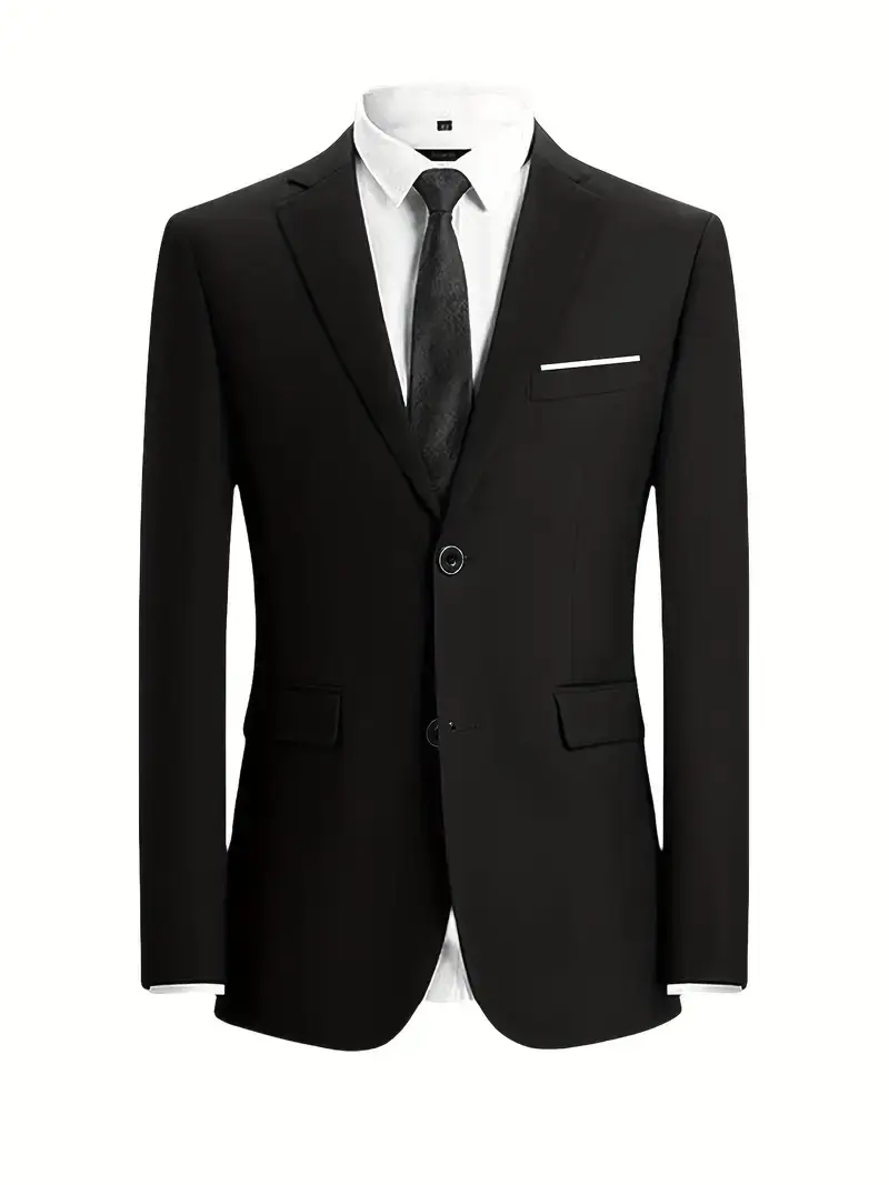 Thumbnail: 2pcs Classic Tuxedo Suit Set - Men'S Formal Wear - High-Quality, Comfortable Fit