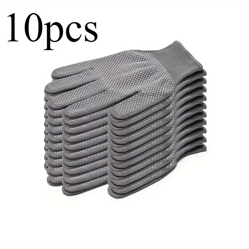 Thumbnail: 10pcs (5 Pairs) Full Finger Glue Non-Slip Nylon Gloves - Suitable for Fishing