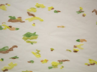 Pigmented wax on tracing paper. 