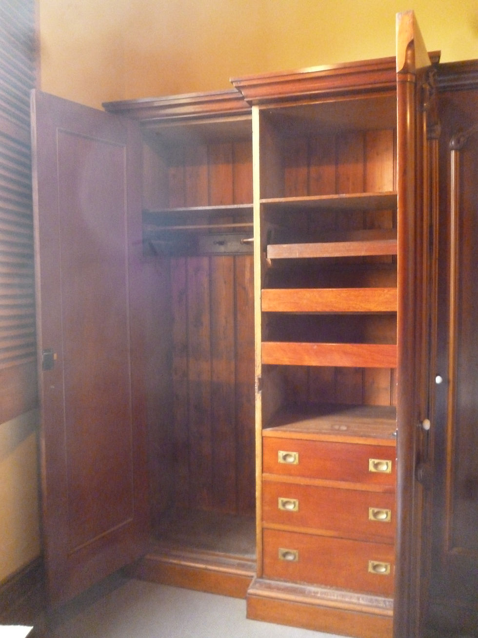 Thumbnail: Large Victorian Breakfront wardrobe with provenance