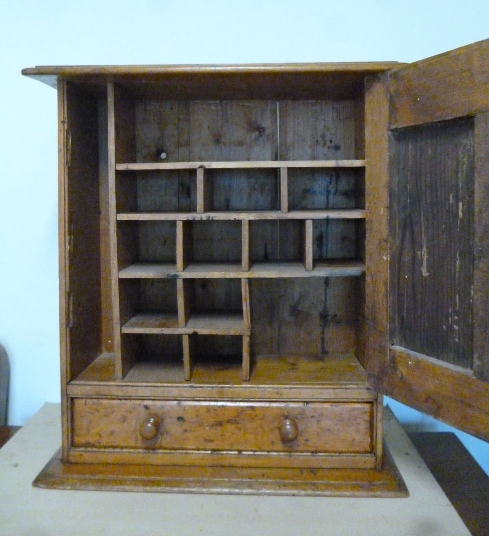 Thumbnail: Rustic pine pigeon hole cupboard