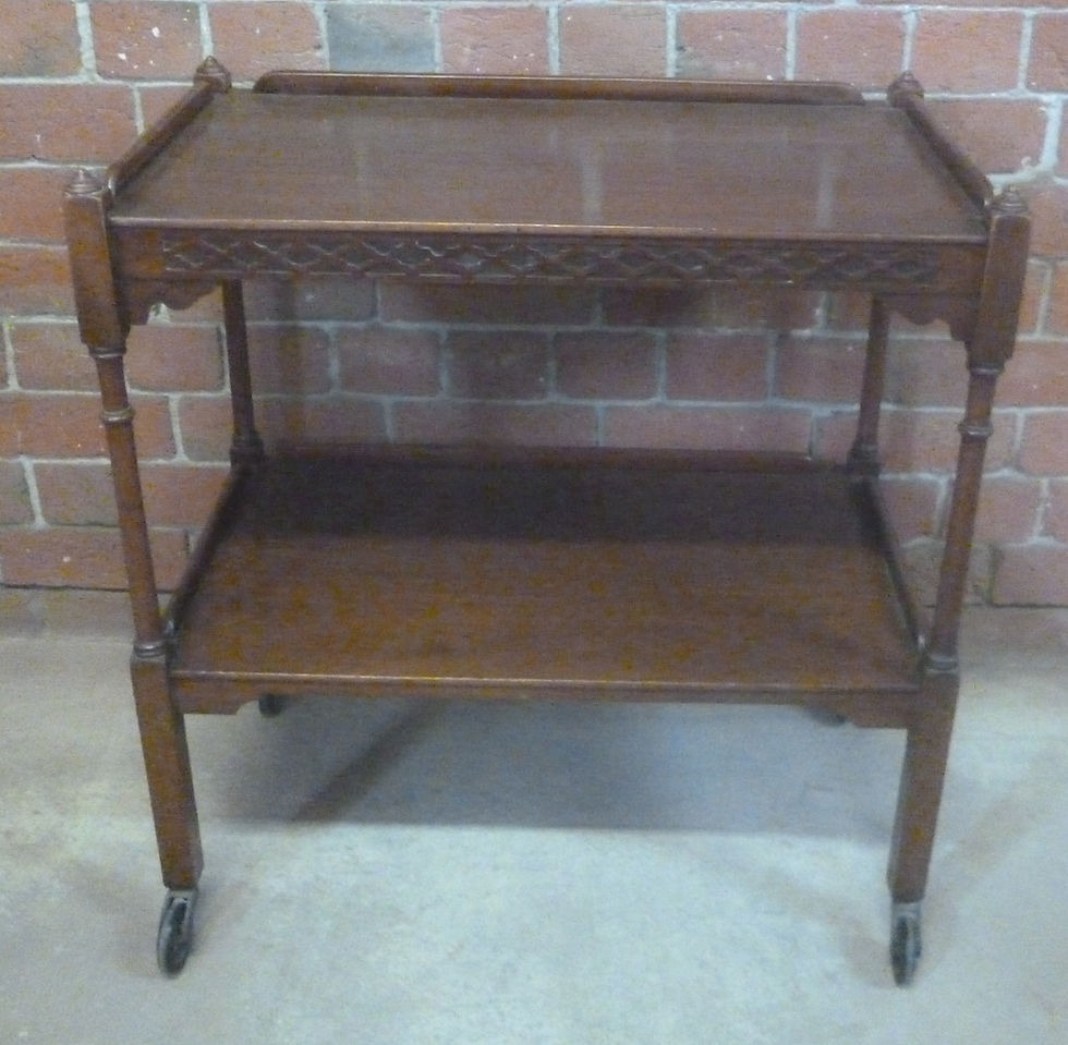 Thumbnail: Edwardian walnut auto trolley