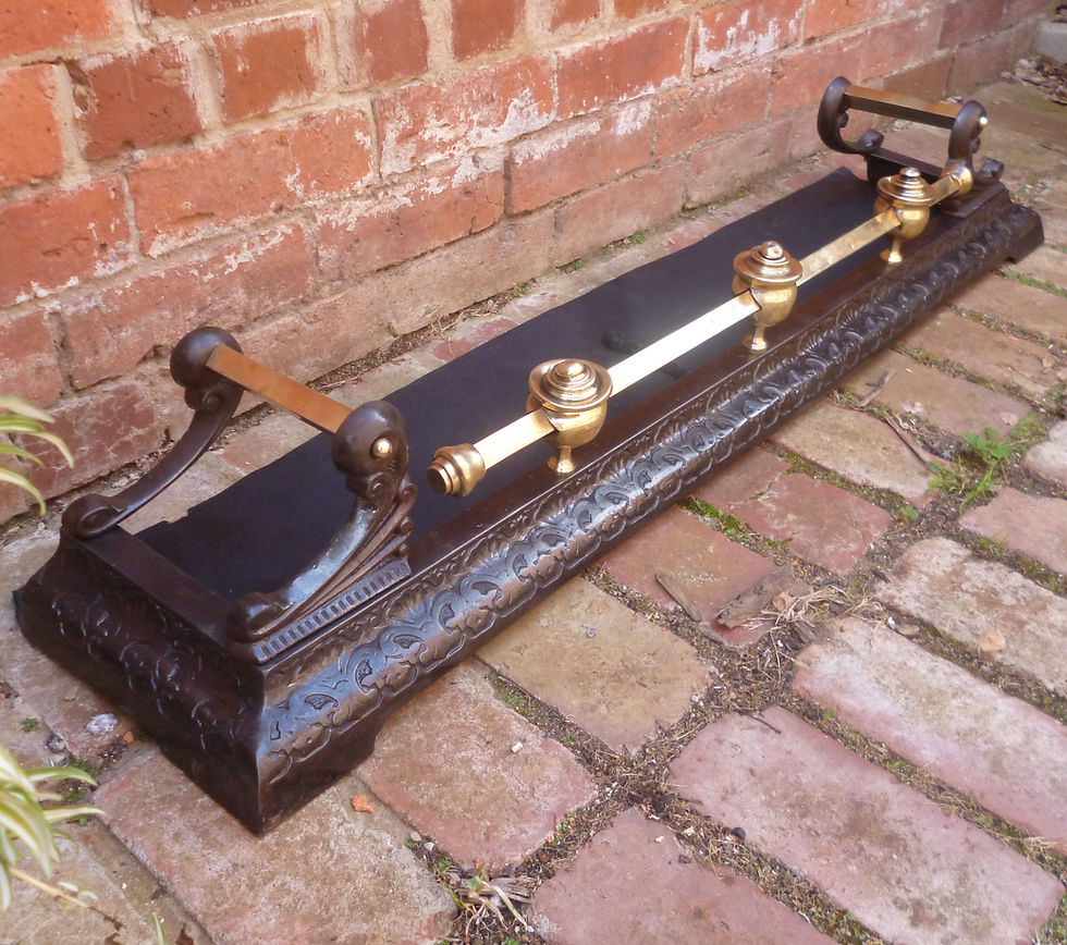 Thumbnail: Good example of Victorian cast iron & brass fire fender