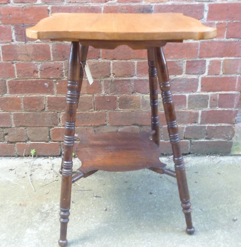 Thumbnail: Edwardian pine and blackwood occasional table