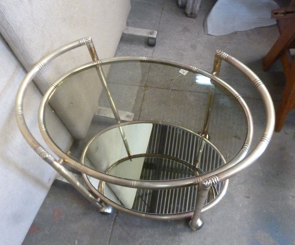 Thumbnail: Deco brass tea trolley