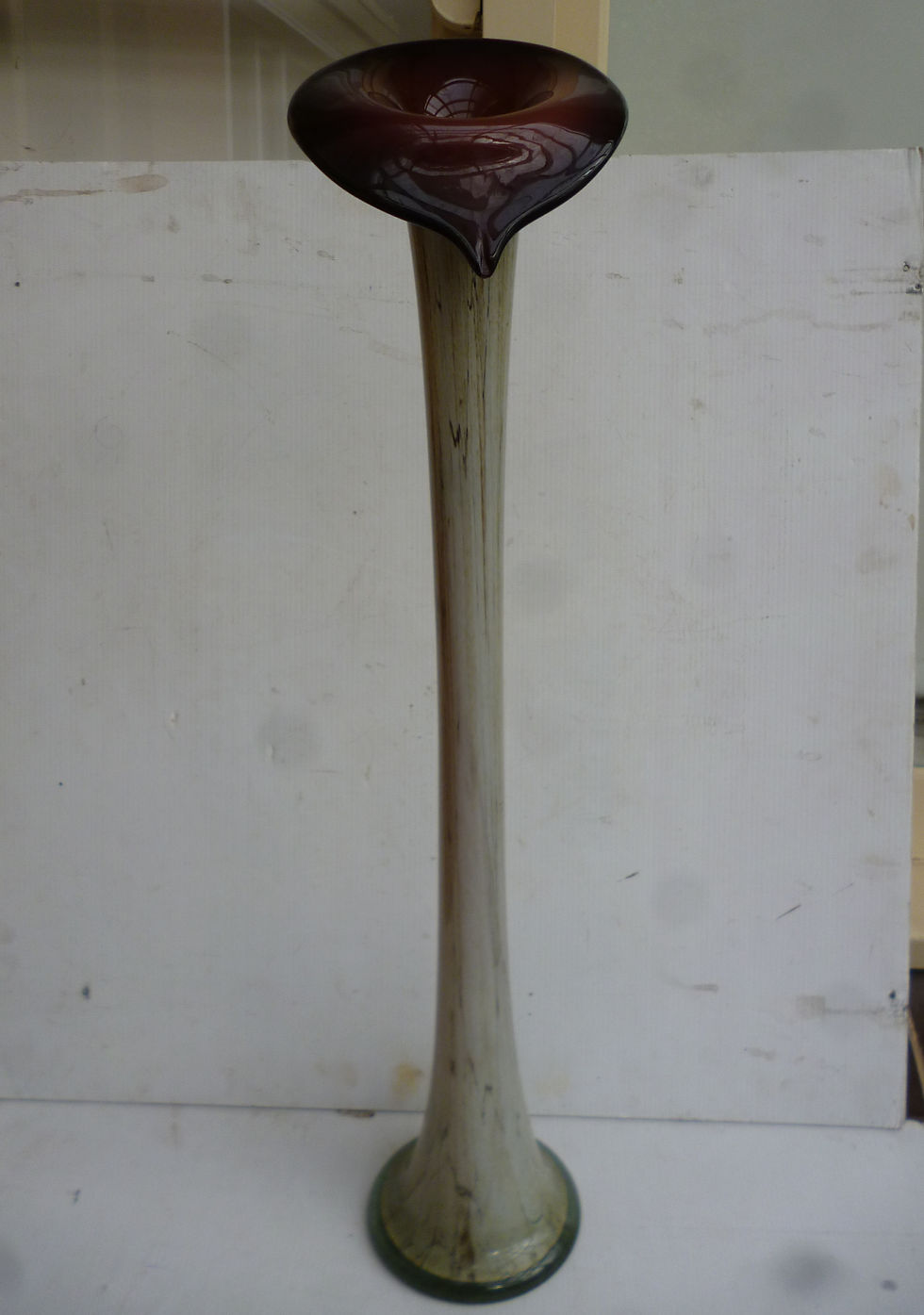 Mid Century tall jack in the pulpit vase
