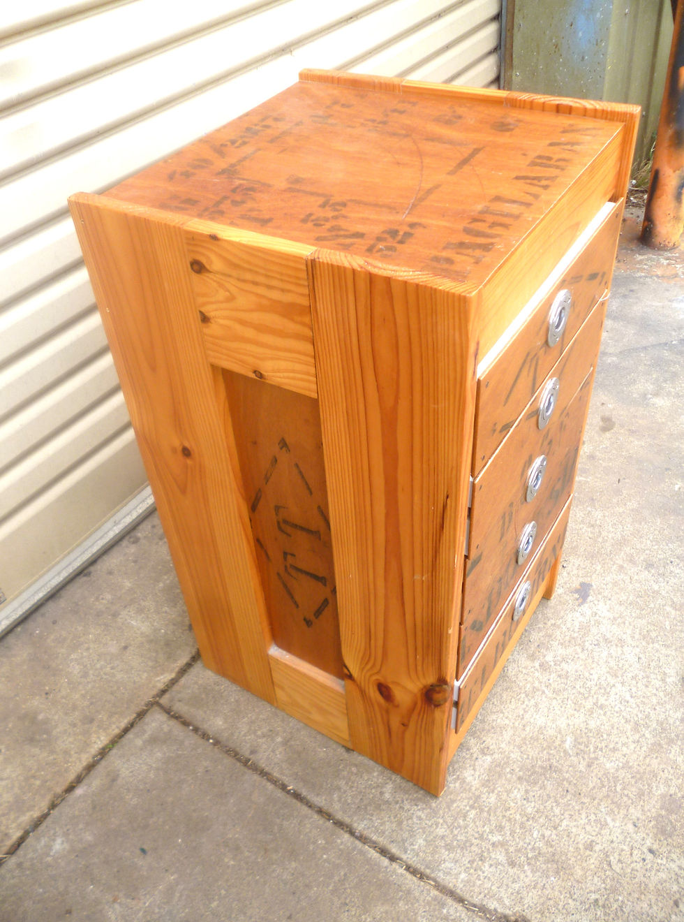Thumbnail: Chest of drawers made from tea chests