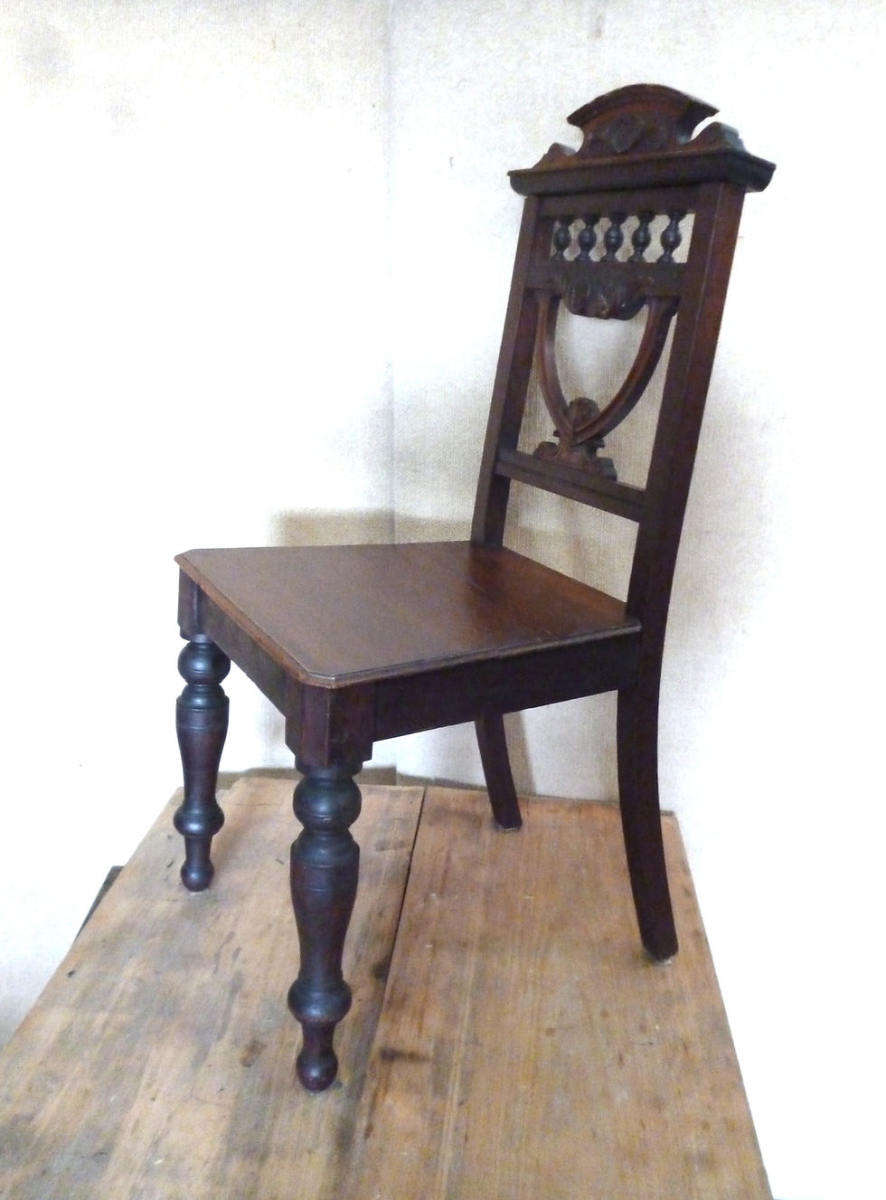 Thumbnail: Victorian cedar hall chair