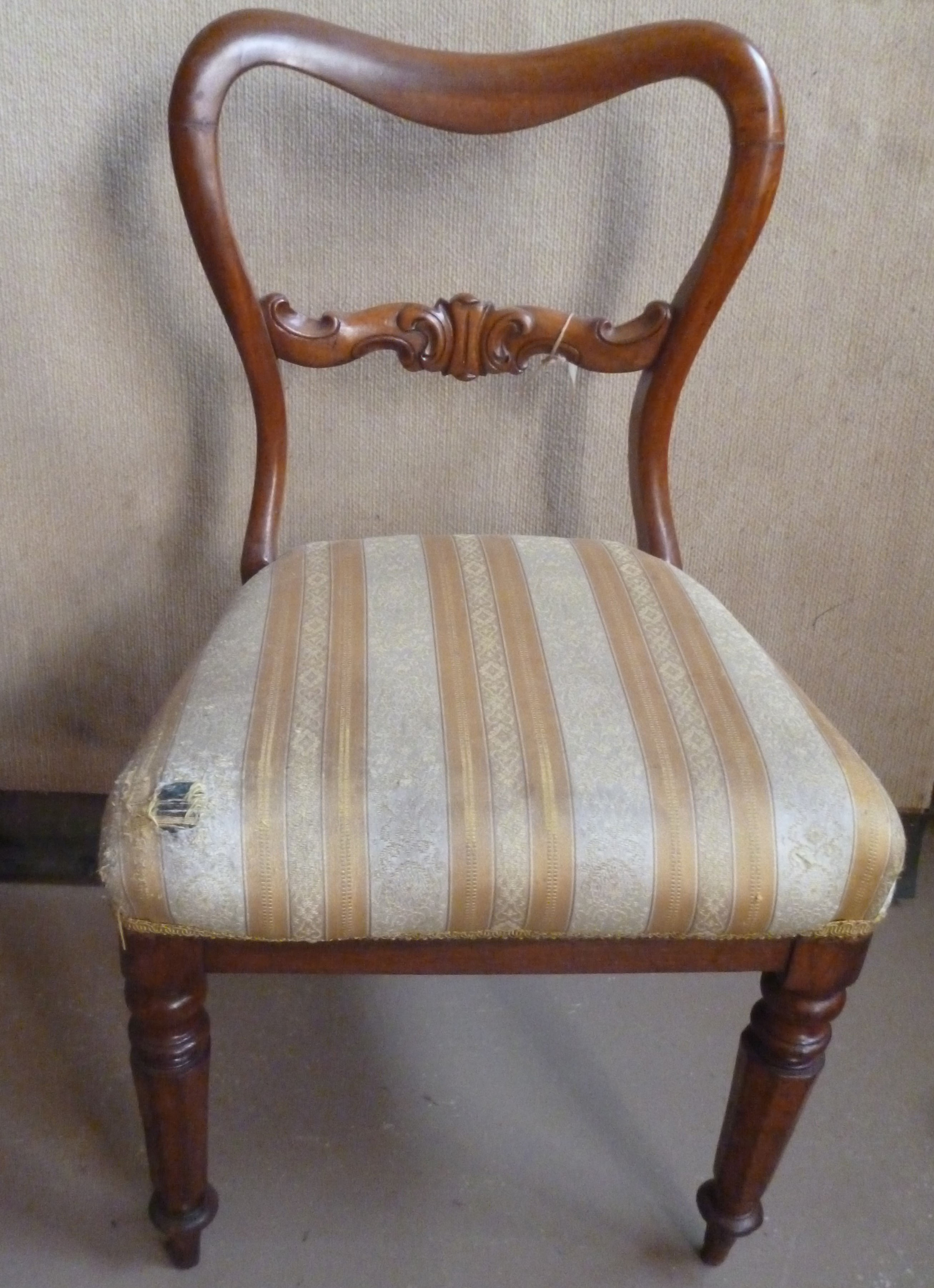 Victorian mahogany bedroom chair