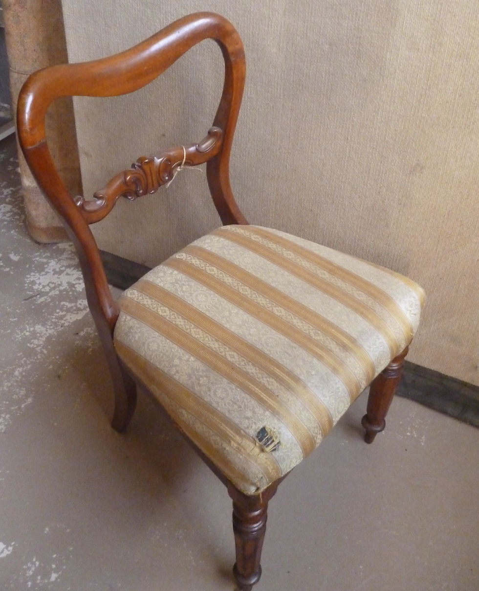 Thumbnail: Victorian mahogany bedroom chair