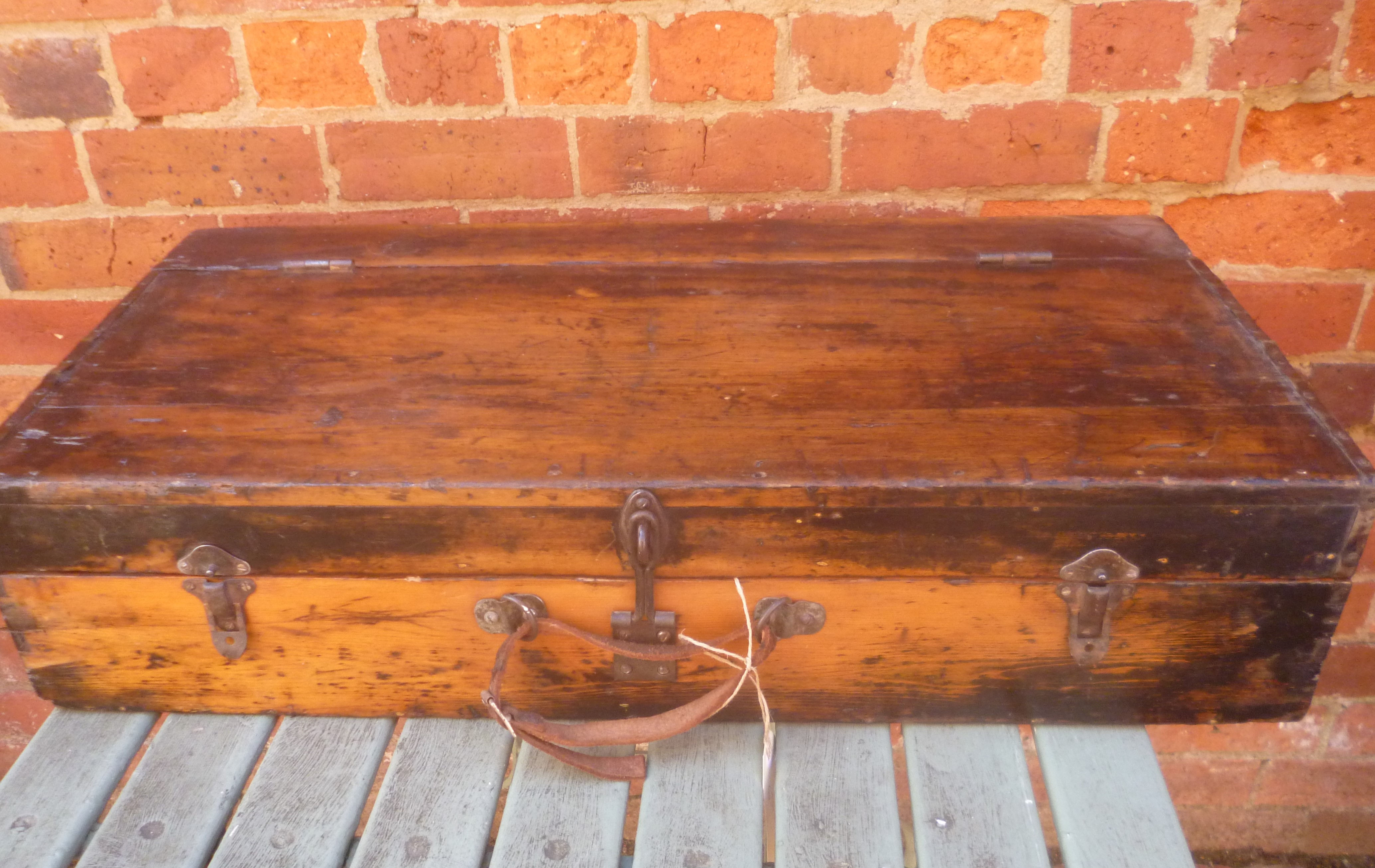 Restored pine tool chest