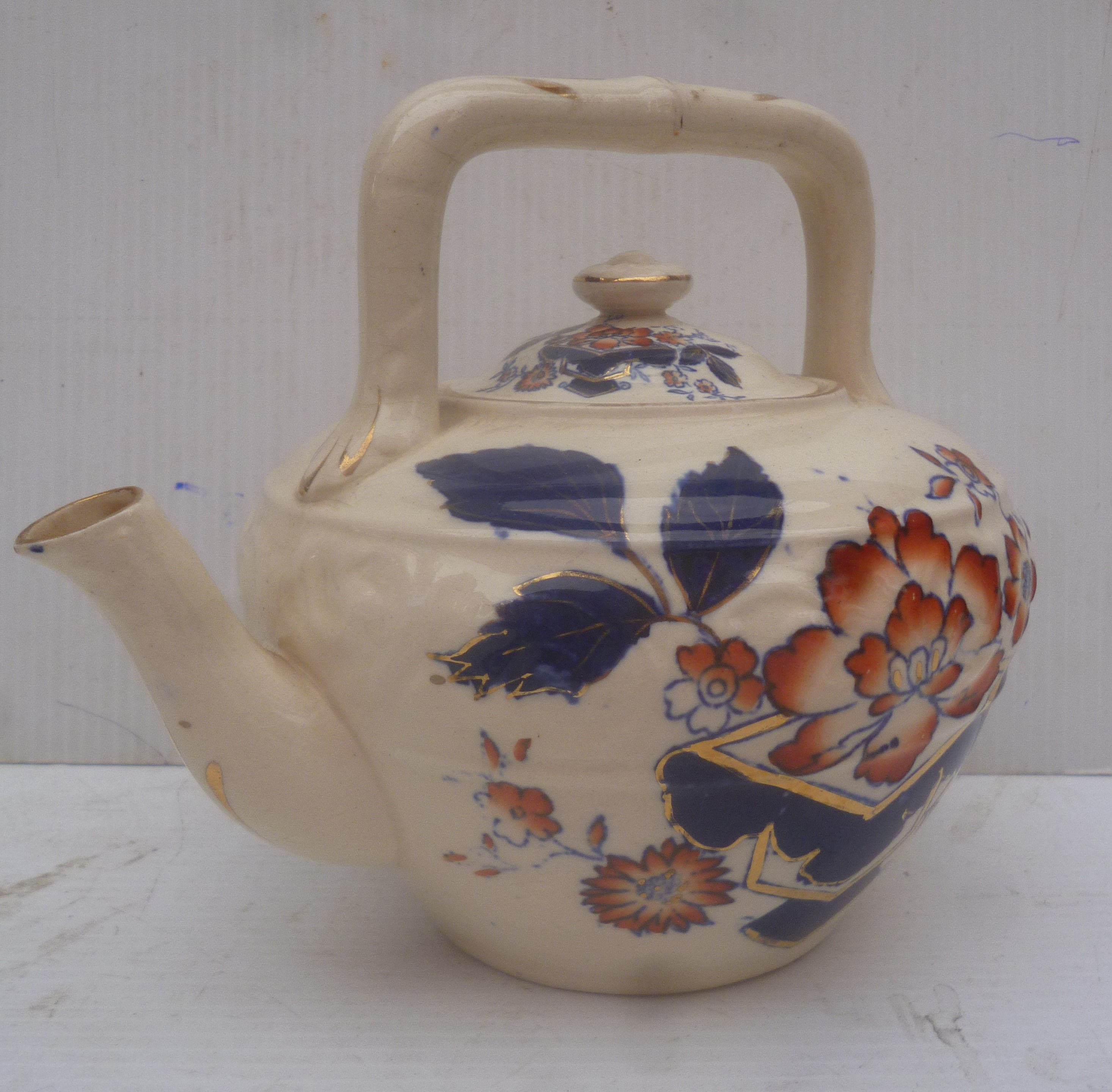 Ironstone ceramic teapot