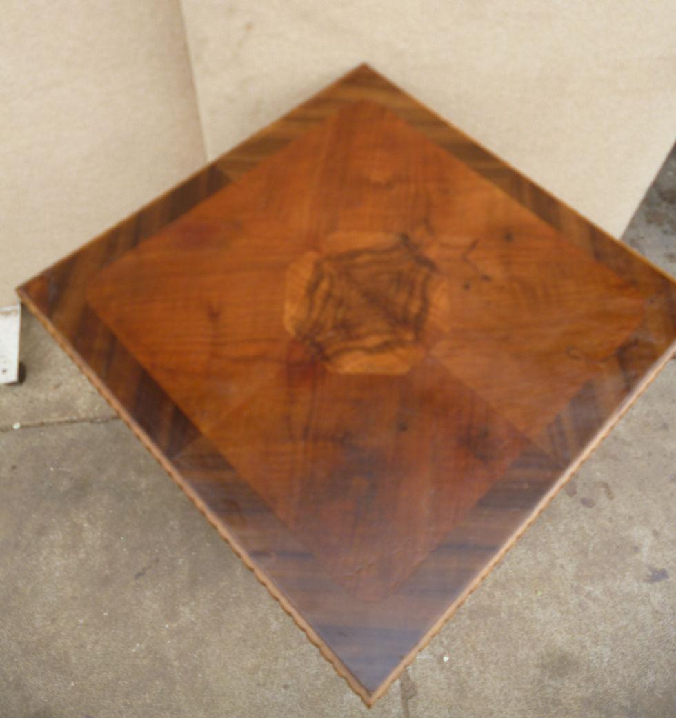 Thumbnail: Deco walnut side table