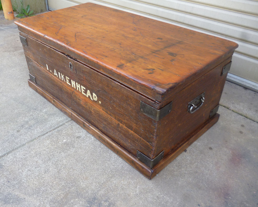 Thumbnail: Original 19th C cabin trunk
