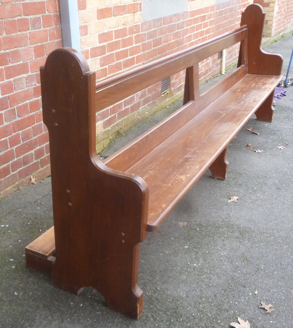 Thumbnail: Blackwood church pew from Catholic church at Rokewood