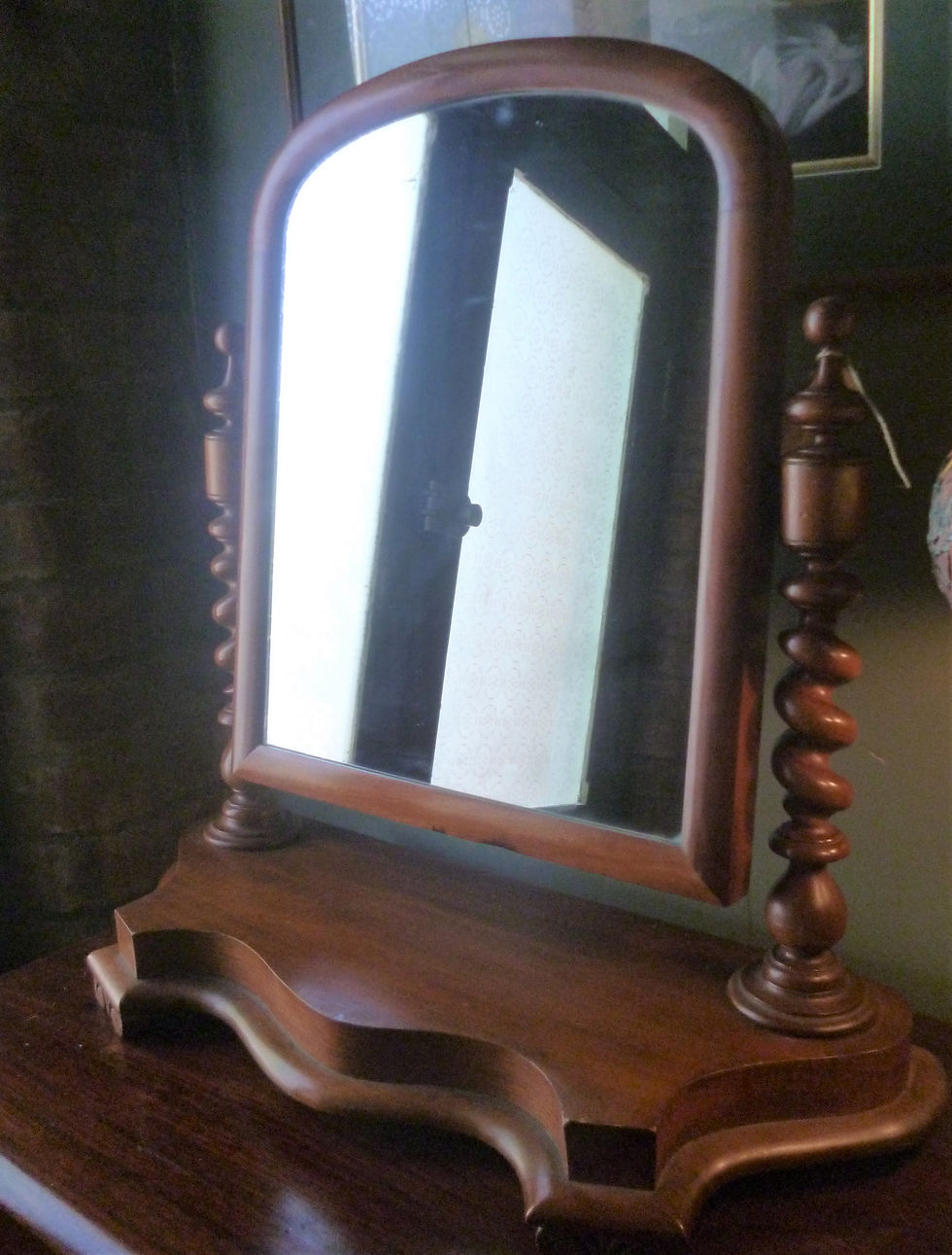 Thumbnail: Early Australian cedar vanity mirror