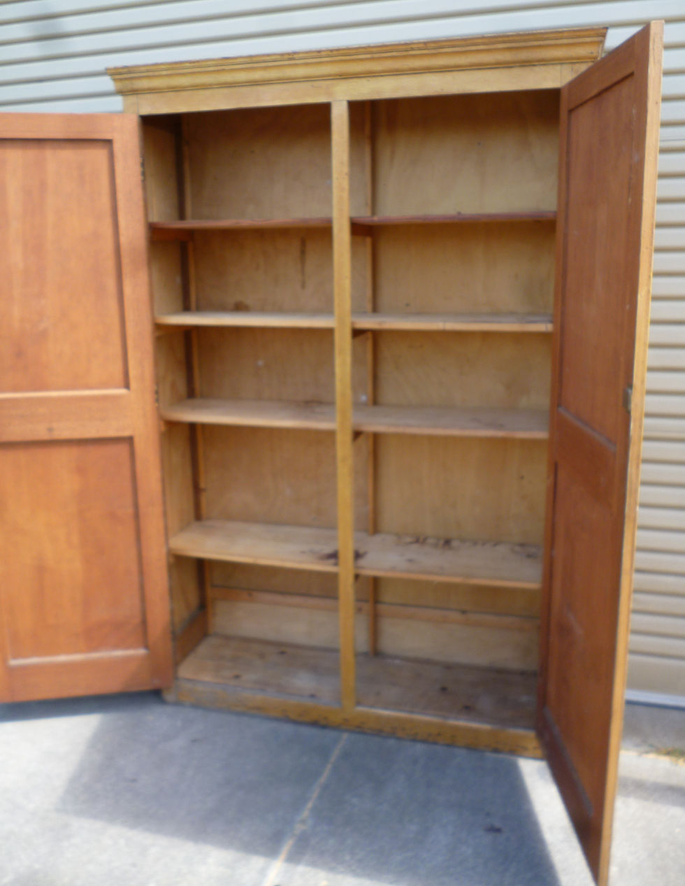 Thumbnail: Large pine and hardwood pantry cupboard