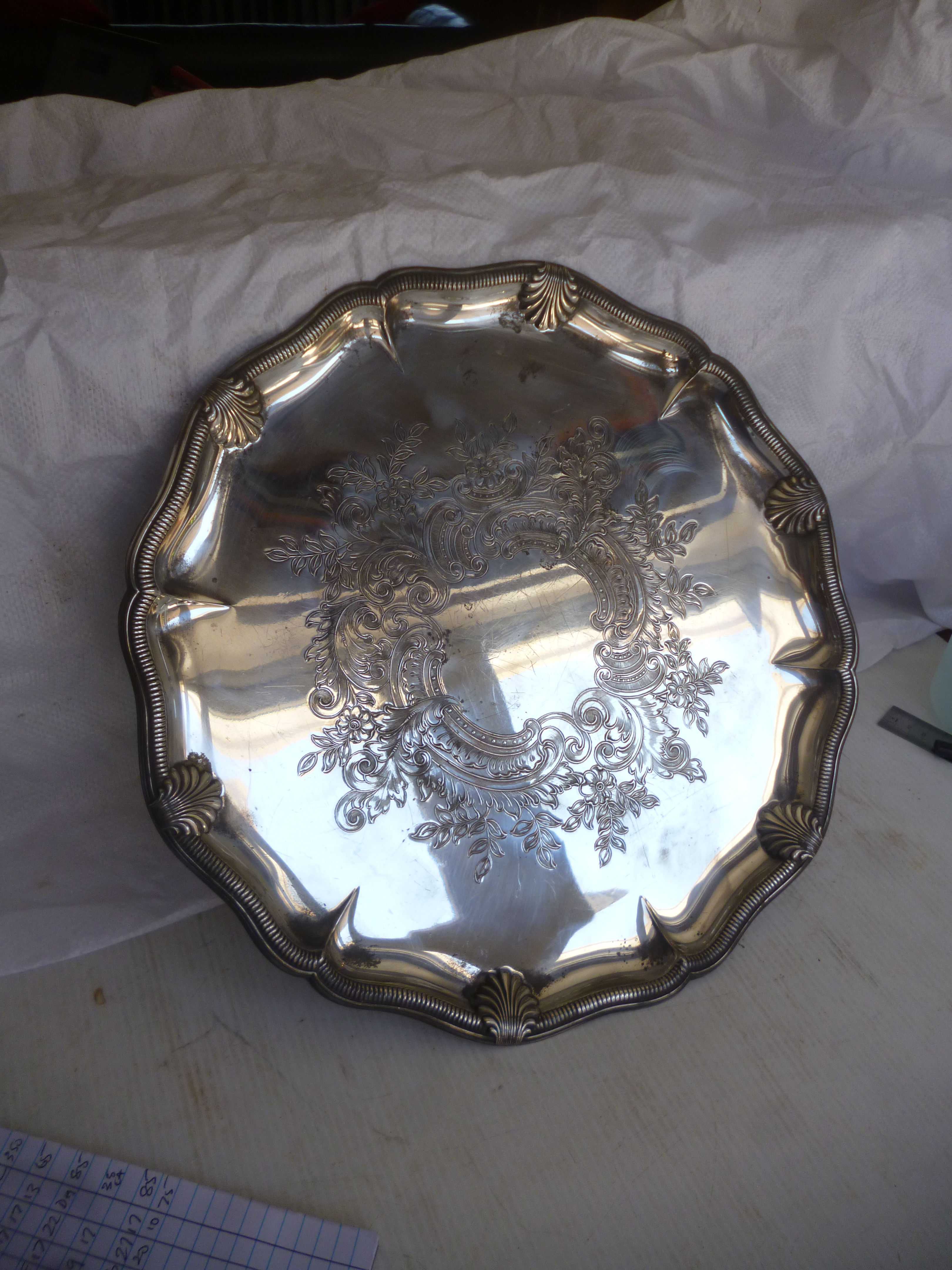 Silver plate tray