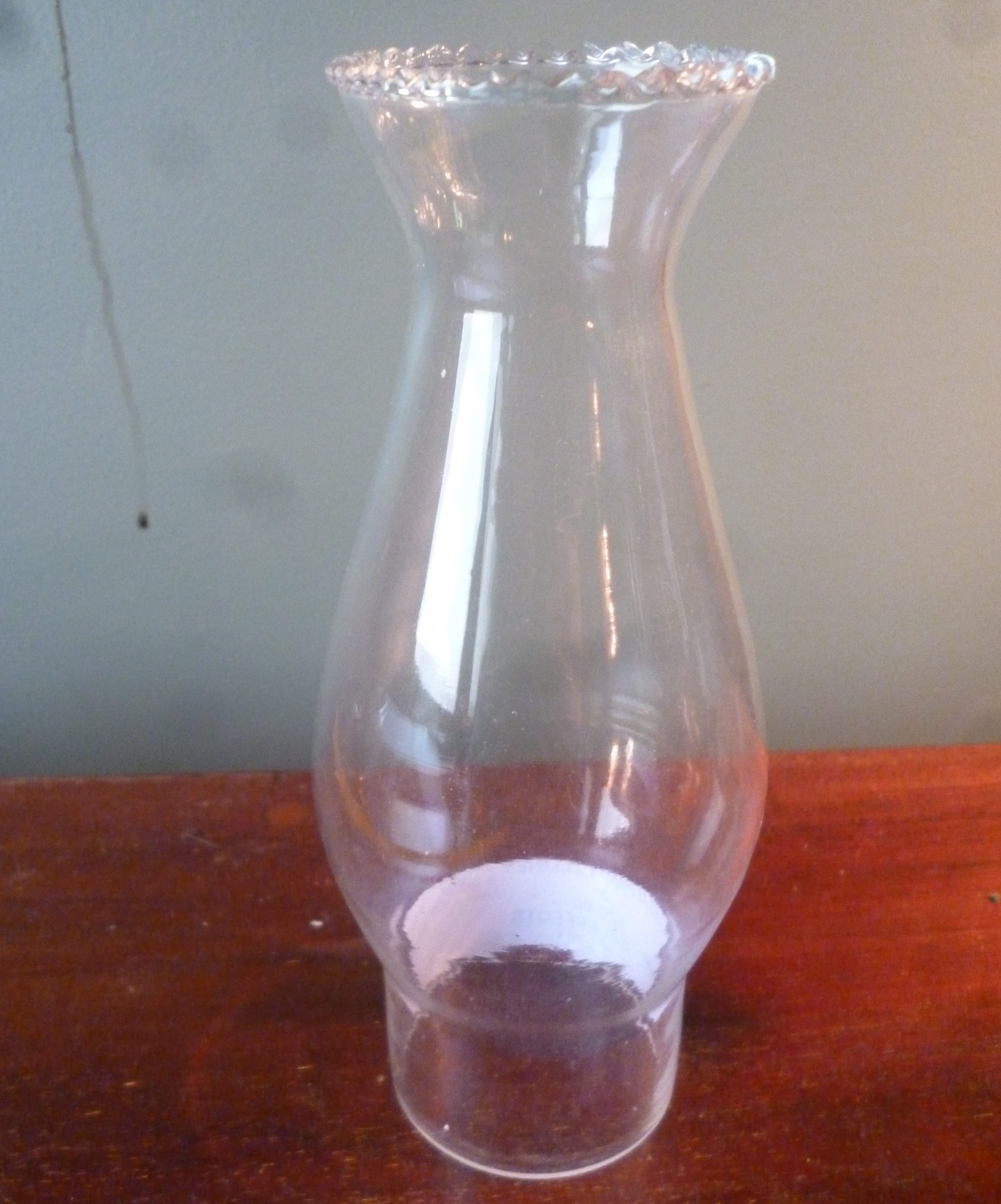 Reproduction 2" crimp top lamp chimney