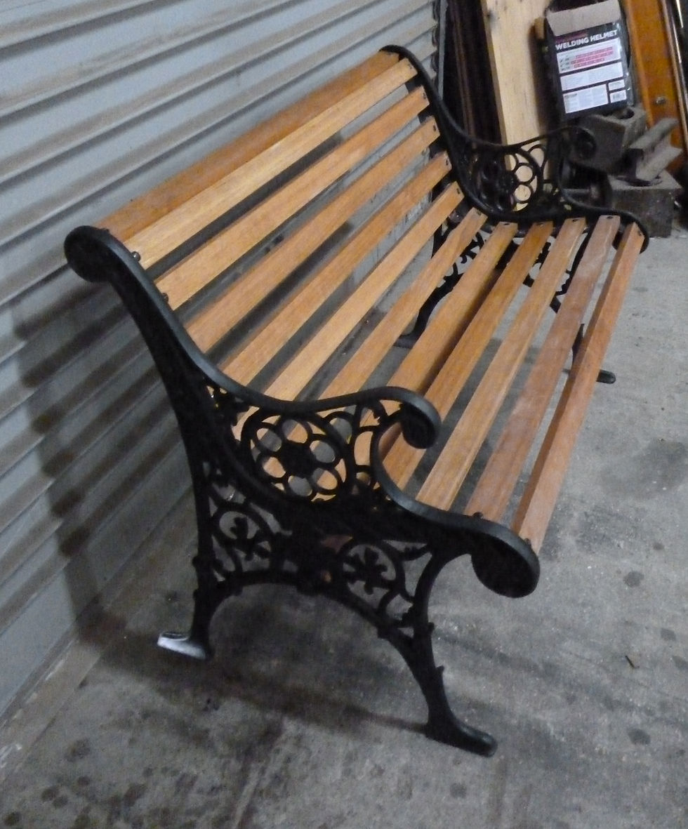 Thumbnail: Restored heavy cast iron garden seat