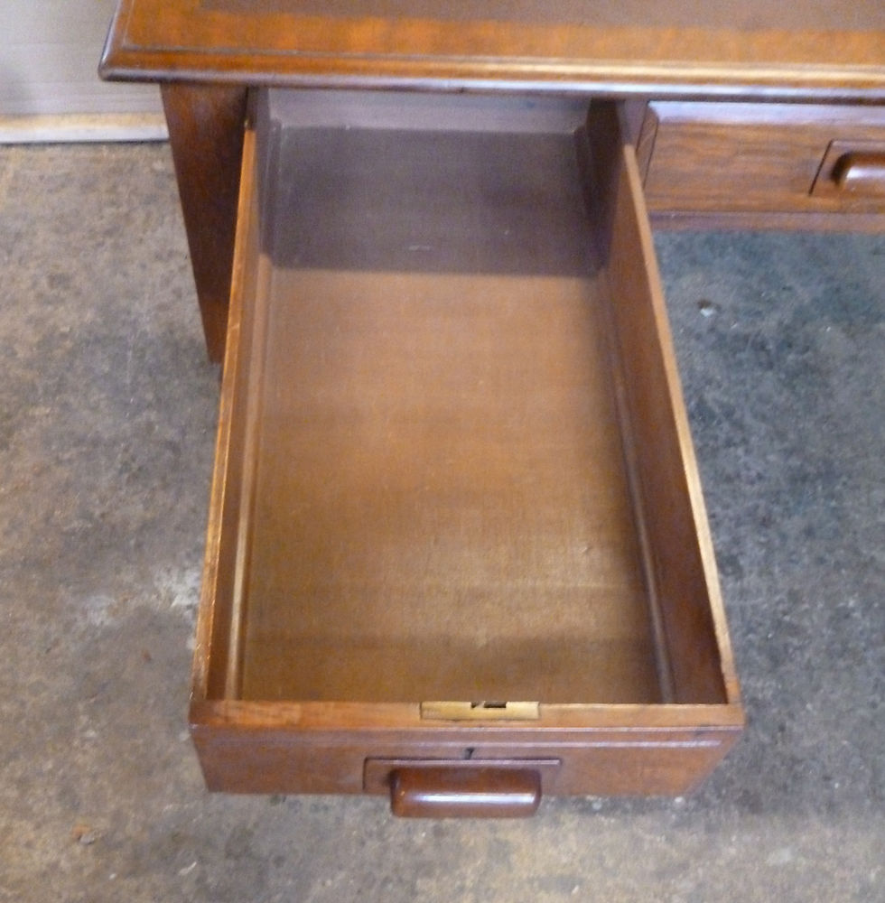 Thumbnail: Late Victorian English oak desk of large proportions