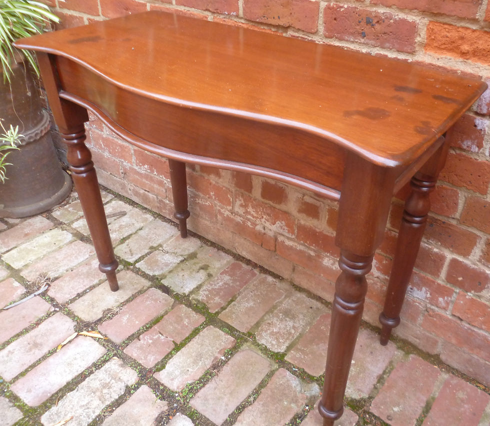 Thumbnail: Victorian cedar bow front hall table