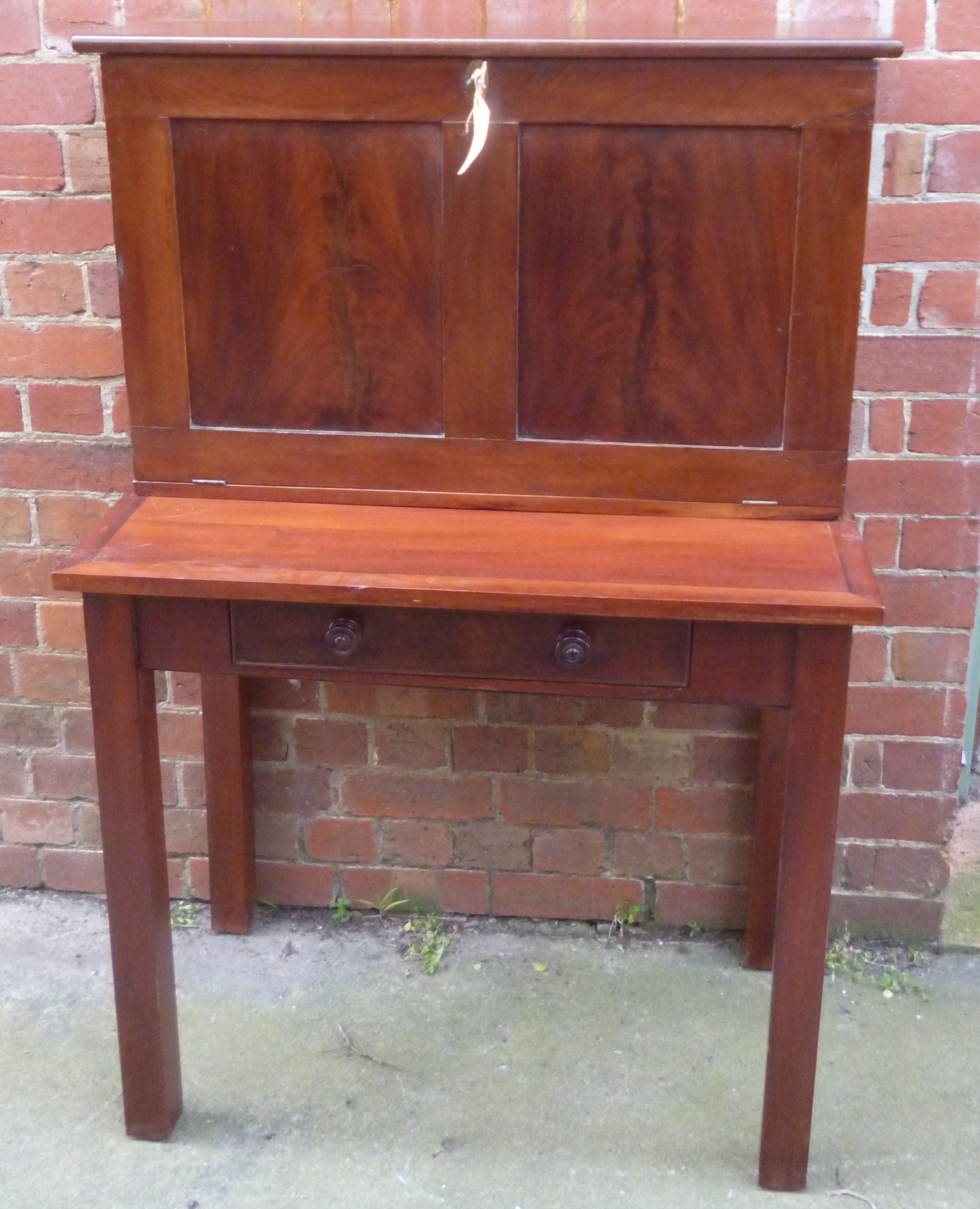 Small Victorian mahogany secretaire desk