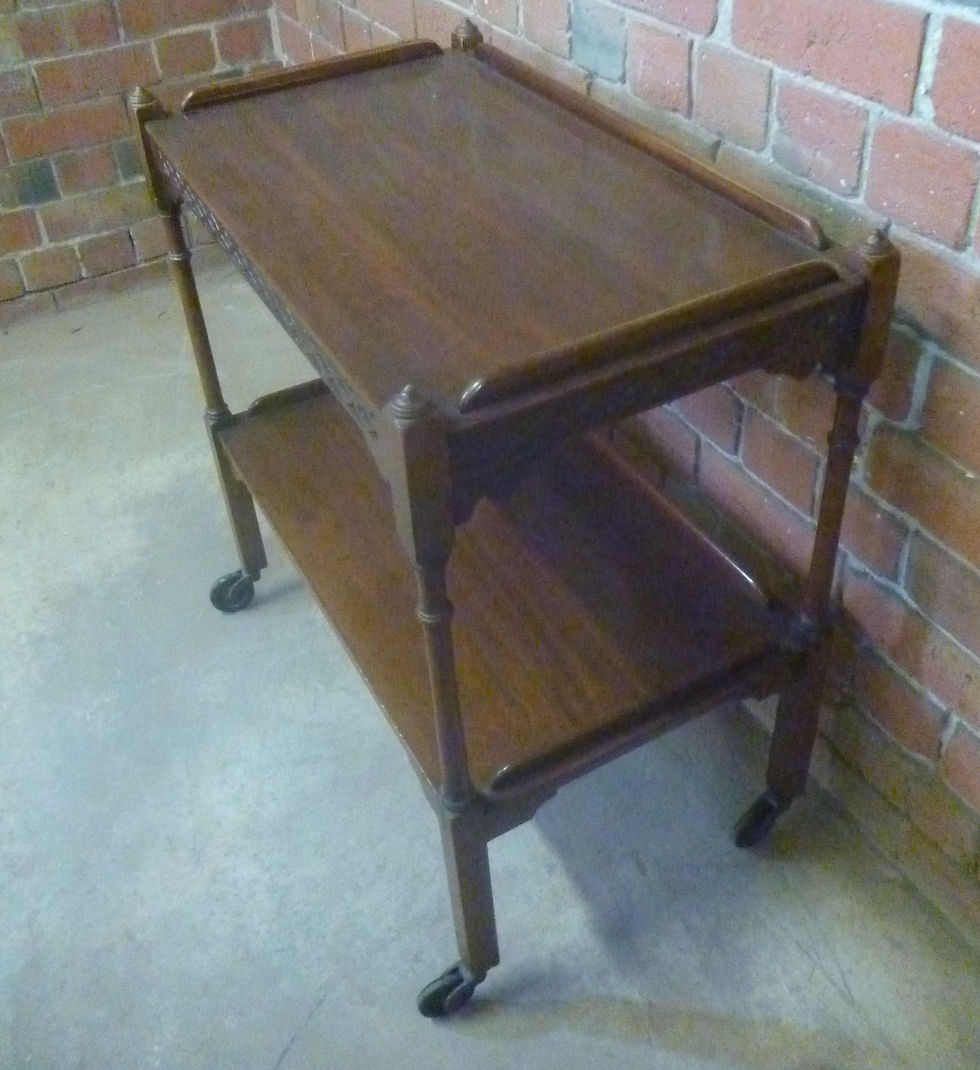 Thumbnail: Edwardian walnut auto trolley