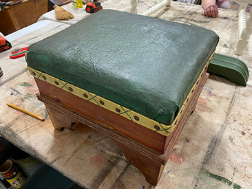 Square Footstool Makeover