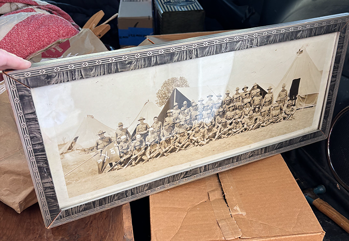 Vintage military photo framed