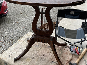 Milk Painted Music Table