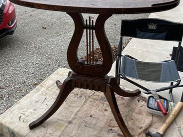 Milk Painted Music Table