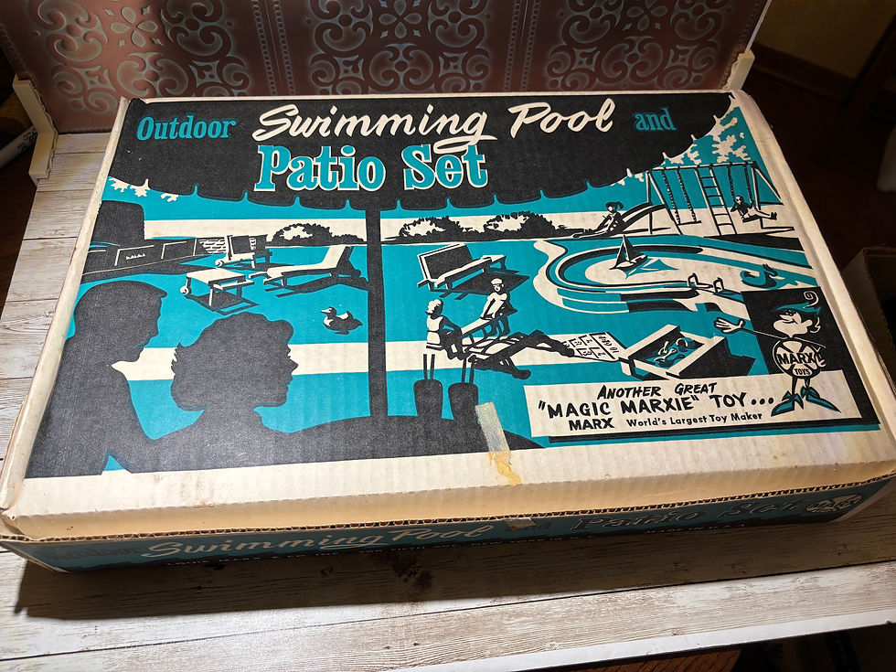 Vintage Marx Dollhouse Swimming Pool New Old Stock