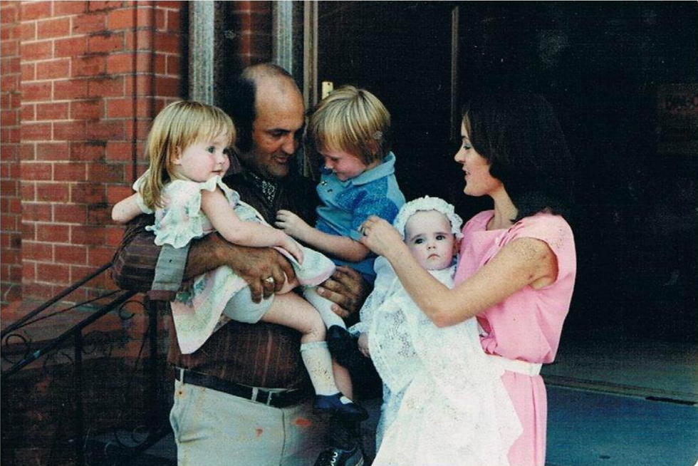 Rachel Croucher with her parents Lindsay Albert (Mick) and Therese Mary, as well as her two siblings