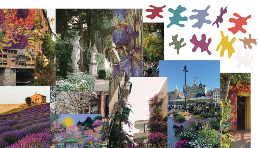 City of Flowers Moodboard & Pallette